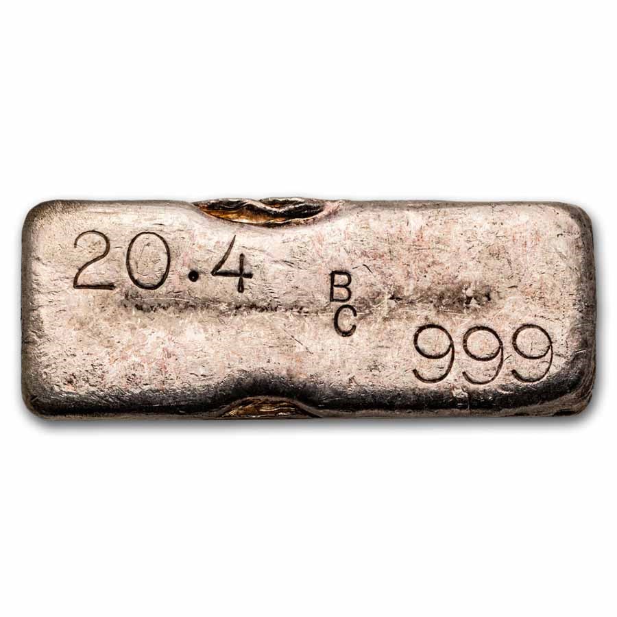 Silver 40 20.40 oz Silver Bar - Vintage BC