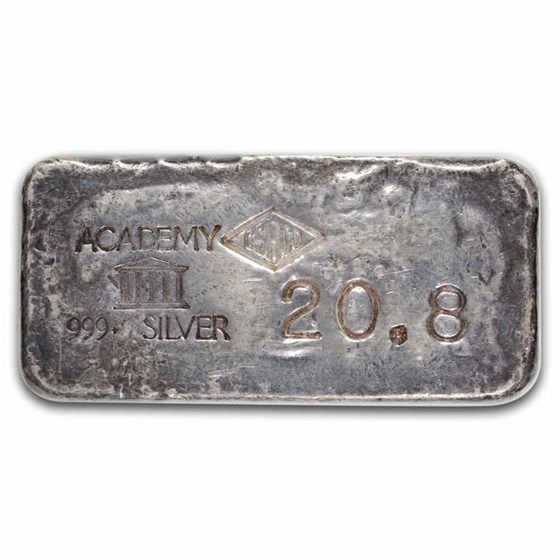 20.80 oz Silver Bar - Academy (Vintage, CSRCO)