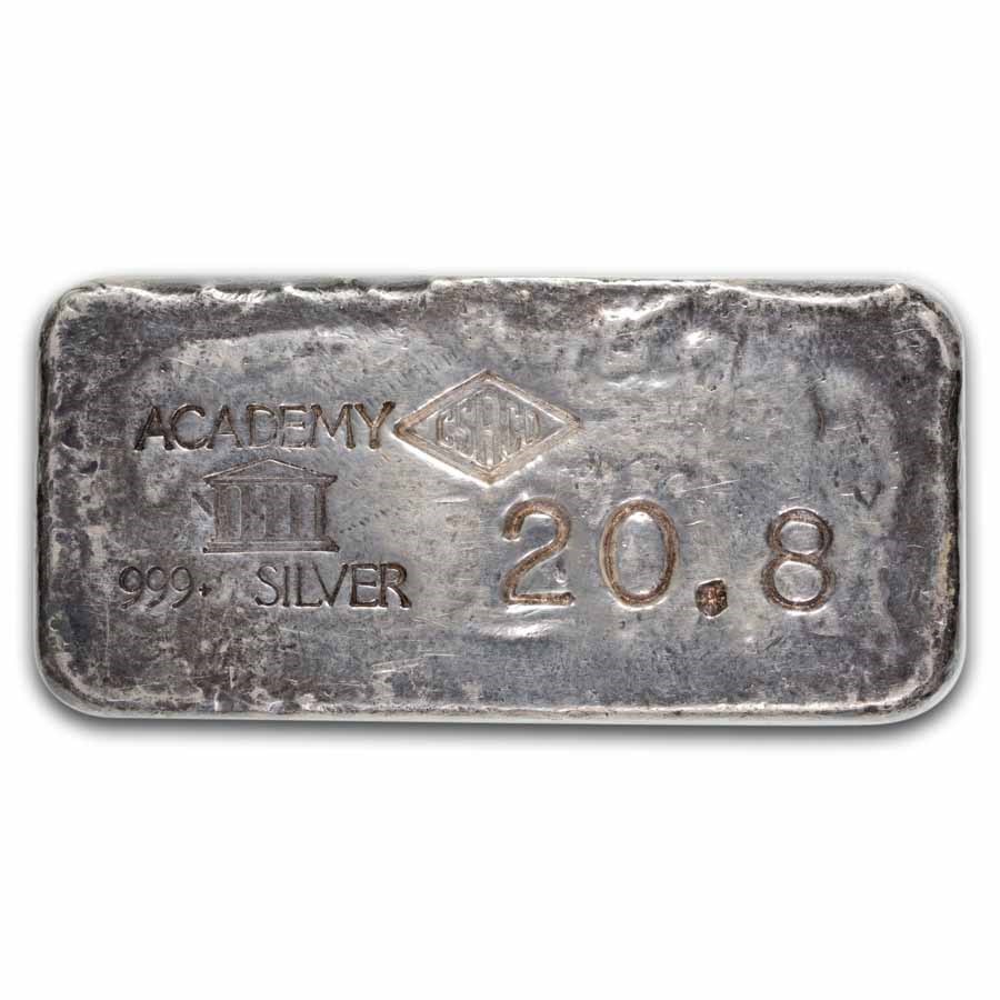 20.80 oz Silver Bar - Academy (Vintage, CSRCO)