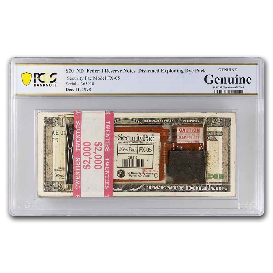 Buy $20 Decommissioned Bank Dye Pack | APMEX