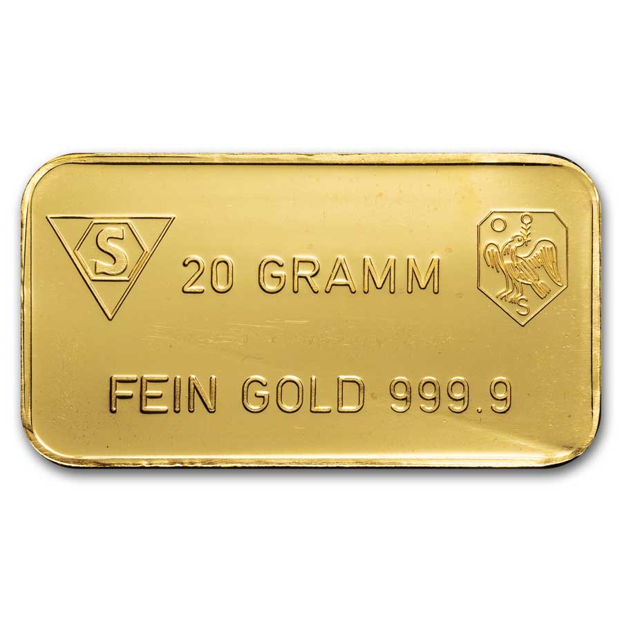 Buy 20 gram 999.9 Gold Bar - Swiss Bank Corporation | APMEX