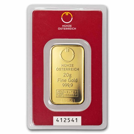 20 gram Gold Bar - Argor-Heraeus (Münze Österreich) 20 gram Gold Bar - Argor-Heraeus (Münze Österreich)