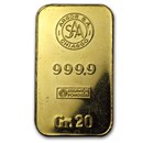 20 gram Gold Bar - Argor S.A. Chiasso