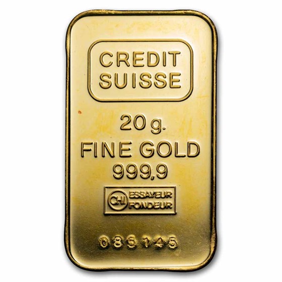 20 gram Gold Bar - Credit Suisse (No Assay)