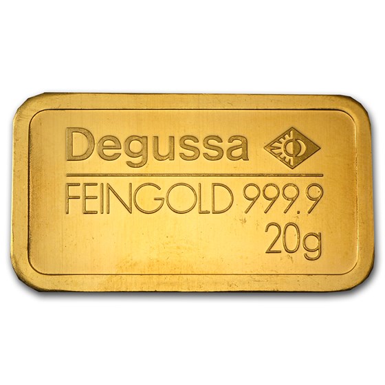 20 gram Gold Bar - Degussa (Pressed) 20 gram Gold Bar - Degussa (Pressed)