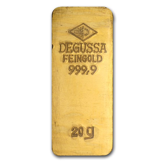 20 gram Gold Bar - Degussa (Stamped) 20 gram Gold Bar - Degussa (Stamped)