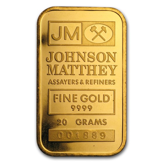 20 gram Gold Bar - Johnson Matthey