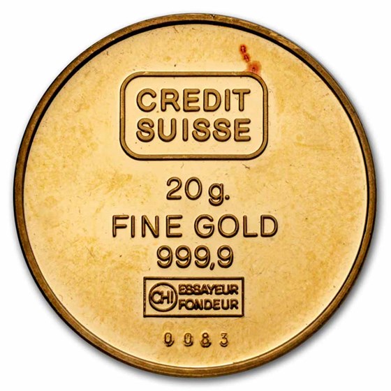 20 gram Gold Round - Credit Suisse Virgin Islands 20 gram Gold Round - Credit Suisse Virgin Islands