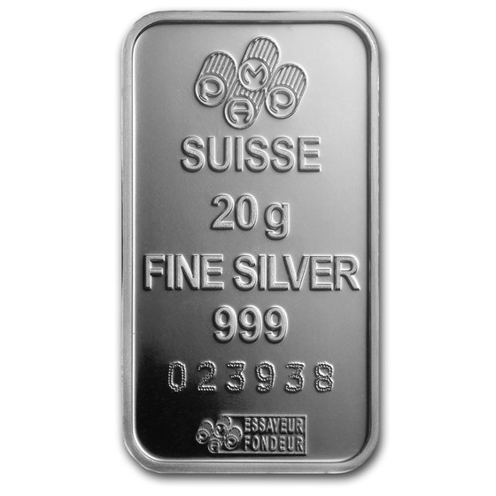 Buy 20 gram Silver Bar PAMP Suisse (Fortuna, In Assay) APMEX
