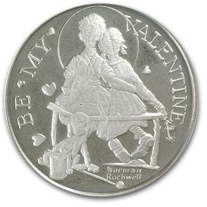 20 gram Silver Round - Norman Rockwell (Be My Valentine) 20 gram Silver Round - Norman Rockwell (Be My Valentine)