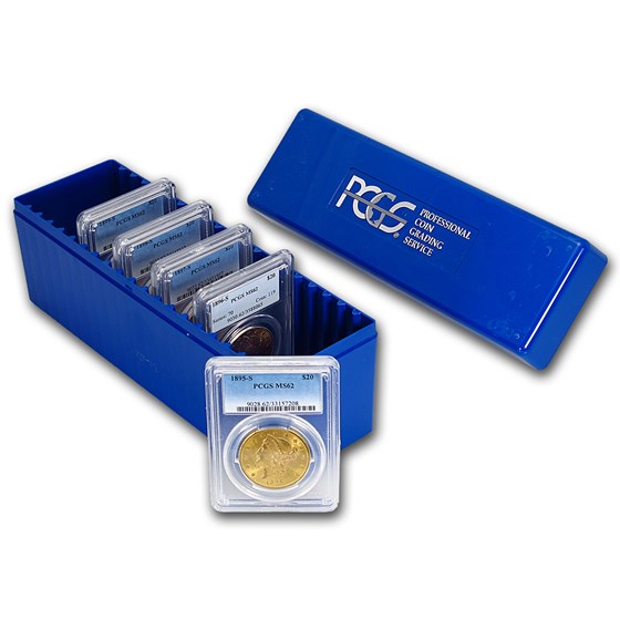 $20 Liberty Gold Dble Eagle 5-Coin Set MS-62 PCGS (1800s S-Mint) $20 Liberty Gold Dble Eagle 5-Coin Set MS-62 PCGS (1800s S-Mint)