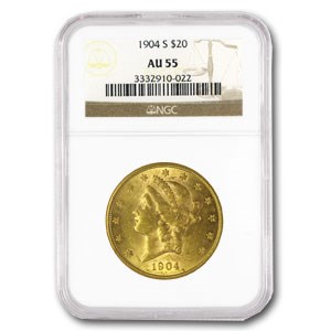 $20 Liberty Gold Double Eagle AU-55 NGC $20 Liberty Gold Double Eagle AU-55 NGC