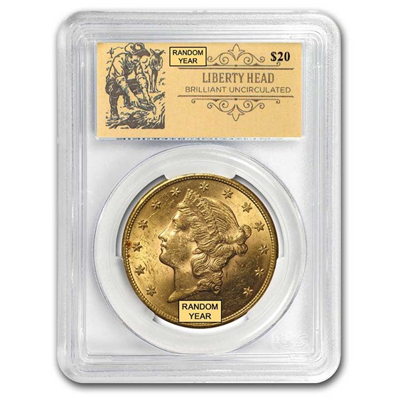 $20 Liberty Gold Double Eagle BU PCGS (Random, Prospector Label) $20 Liberty Gold Double Eagle BU PCGS (Random, Prospector Label)