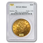 $20 Liberty Gold Double Eagle MS-61 PCGS/NGC (Pre-1900)