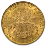 $20 Liberty Gold Double Eagle MS-62 NGC (1800s S-Mint)