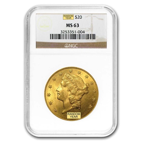$20 Liberty Gold Double Eagle MS-63 NGC (Random)
