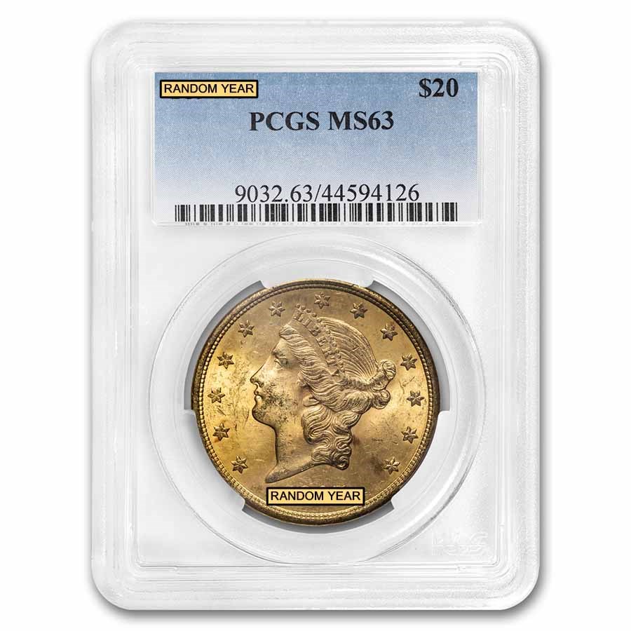$20 Liberty Gold Double Eagle MS-63 PCGS (1800s S-Mint)