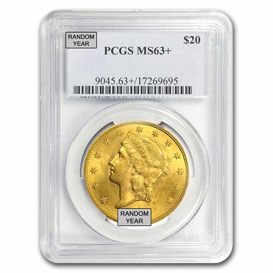 $20 Liberty Gold Double Eagle MS-63+ PCGS (Random) $20 Liberty Gold Double Eagle MS-63+ PCGS (Random)