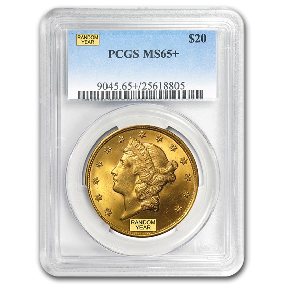 $20 Liberty Gold Double Eagle MS-65+ PCGS (Random) $20 Liberty Gold Double Eagle MS-65+ PCGS (Random)