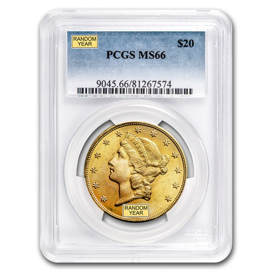 $20 Liberty Gold Double Eagle MS-66 PCGS (Random) $20 Liberty Gold Double Eagle MS-66 PCGS (Random)