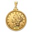 $20 Liberty Gold Double Eagle Pendant (Diamond-ScrewTop Bezel)