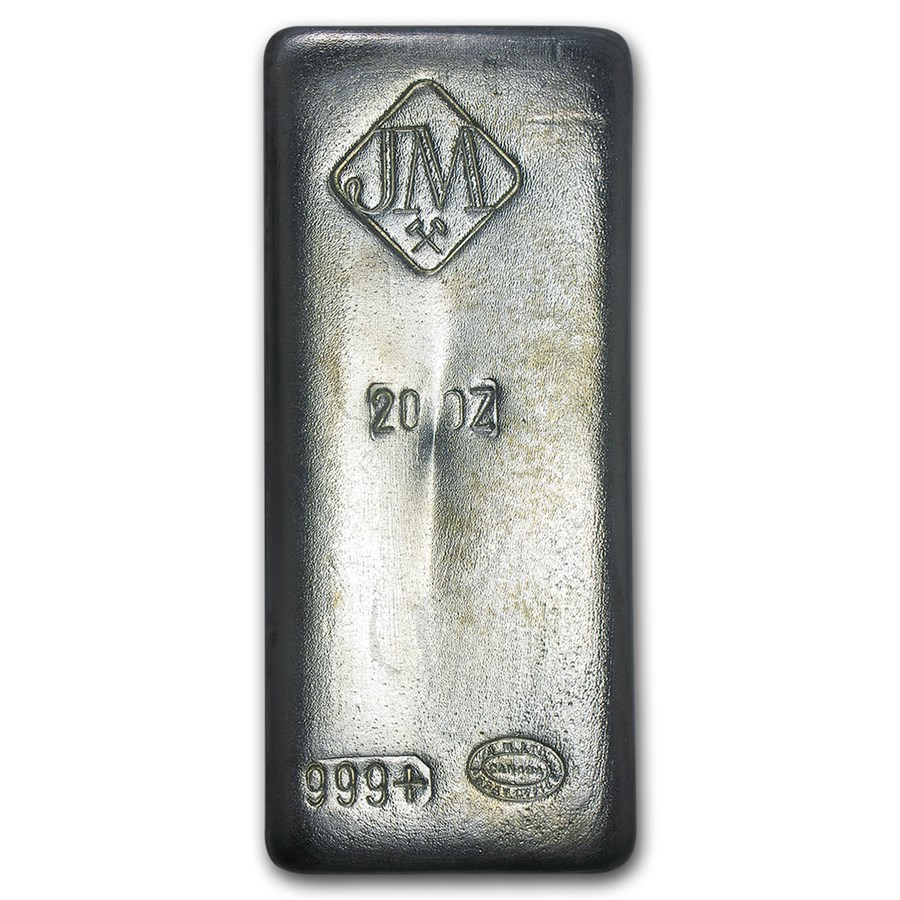 20 oz Cast-Poured Silver Bar - Johnson Matthey (Canada)
