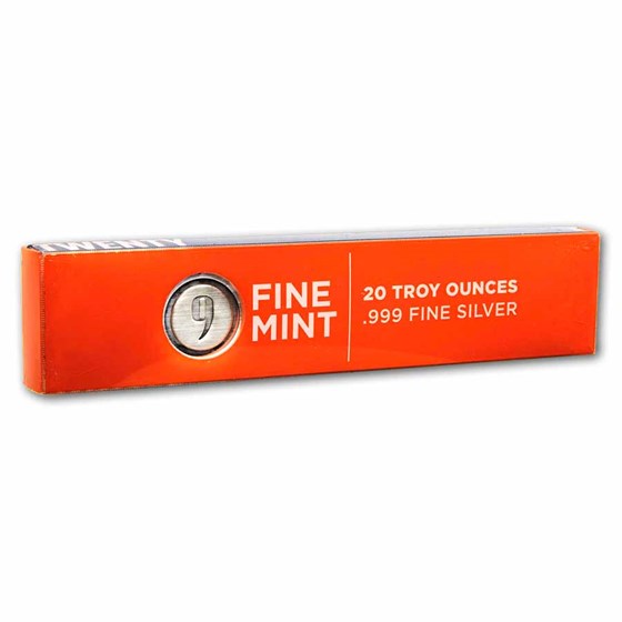 20 oz Cast-Poured Silver Long Bar - 9Fine Mint