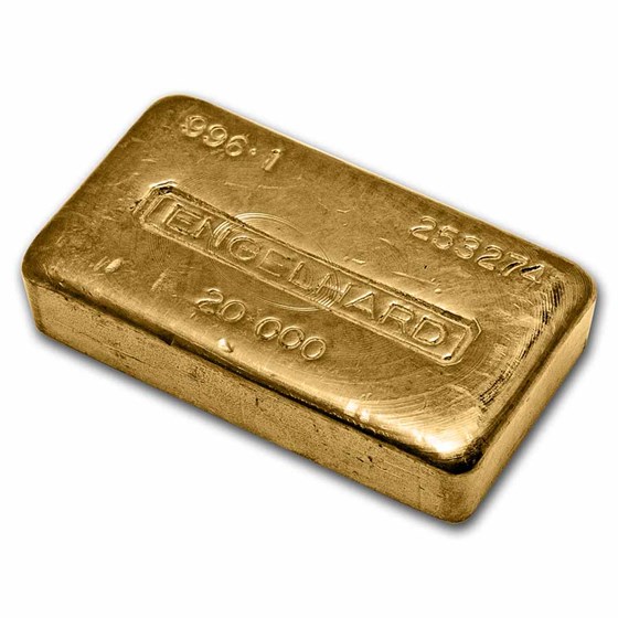 Buy 20 oz Gold Bar - Engelhard (Loaf-Style/Poured, .996.1 Fine) | APMEX