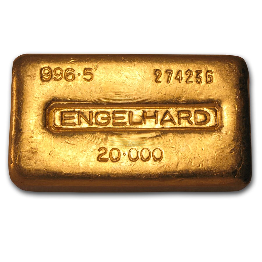 Buy 20 oz Gold Bar - Engelhard (Loaf-Style/Poured, .996.5 Fine) | APMEX
