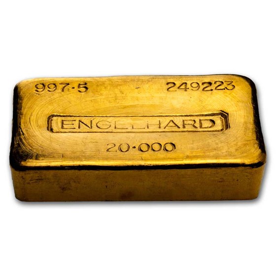 20 oz Gold Bar - Engelhard (Loaf-Style/Poured, .9975 Fine)