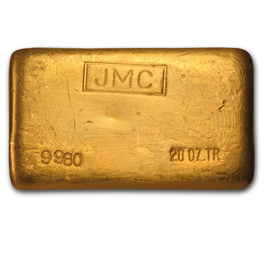 Buy 20 oz Gold Bar - Johnson Matthey (JMC, 998.0 Fine) | APMEX