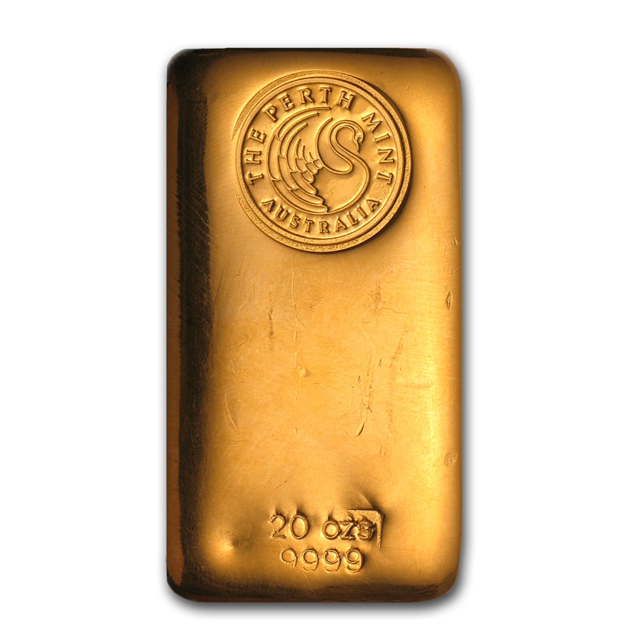 Buy 20 oz Gold Bar Perth Mint (Poured, LoafStyle) APMEX