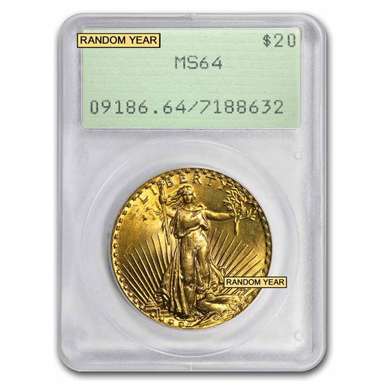 $20 Saint-Gaudens Gold Double Eagle MS-64 PCGS (Rattler, Random) $20 Saint-Gaudens Gold Double Eagle MS-64 PCGS (Rattler, Random)