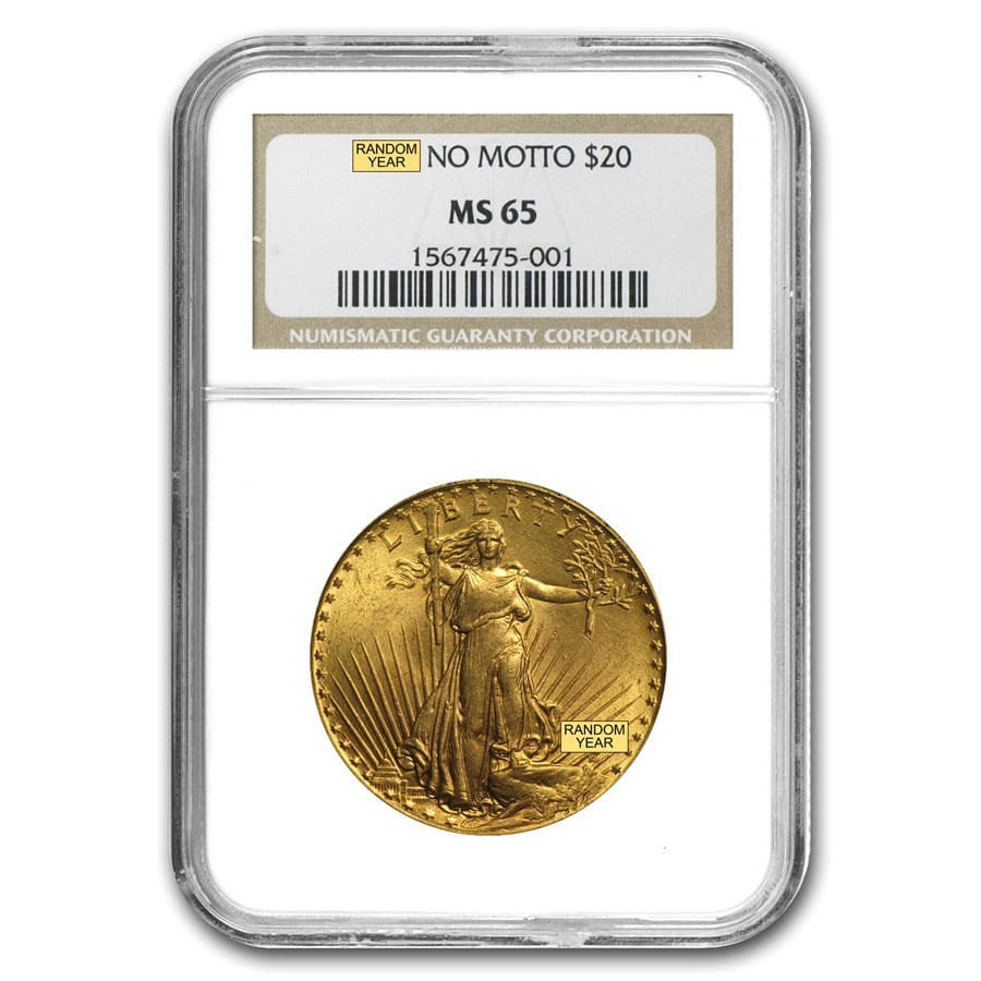 $20 Saint-Gaudens Gold Double Eagle MS-65 NGC (Random)