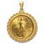 $20 Saint-Gaudens Gold Double Eagle Pendant (Rope-ScrewTop Bezel)