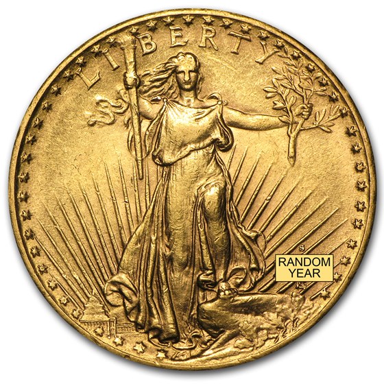 $20 St Gaudens Gold Double Eagle AU (Random Year) $20 St Gaudens Gold Double Eagle AU (Random Year)