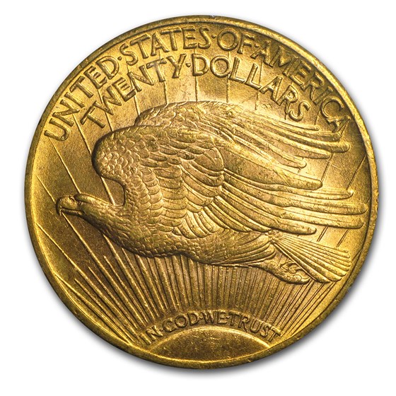 Buy $20 St Gaudens Gold Double Eagle MS-62 PCGS (Rattler, Random) | APMEX