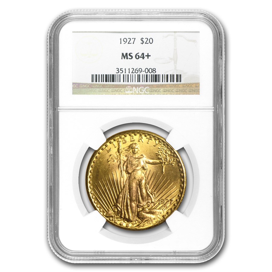 $20 St Gaudens Gold Double Eagle MS-64+ NGC (Random)
