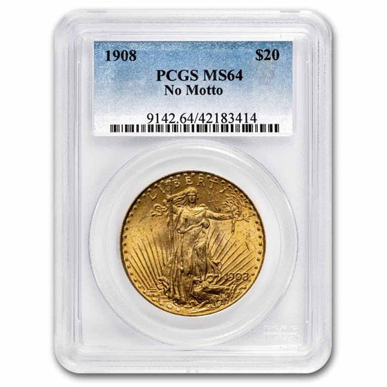 $20 St Gaudens Gold Double Eagle MS-64 PCGS (Random) WS $20 St Gaudens Gold Double Eagle MS-64 PCGS (Random) WS