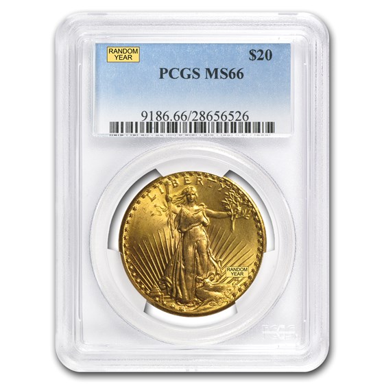 $20 St Gaudens Gold Double Eagle MS-66 PCGS (Random) $20 St Gaudens Gold Double Eagle MS-66 PCGS (Random)