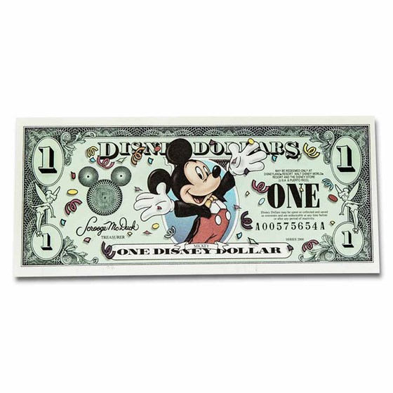 2000 $1.00 Disney Epcot Mickey Mouse AU 2000 $1.00 Disney Epcot Mickey Mouse AU