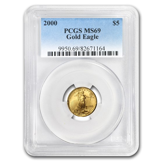 2000 1/10 oz American Gold Eagle MS-69 PCGS 2000 1/10 oz American Gold Eagle MS-69 PCGS