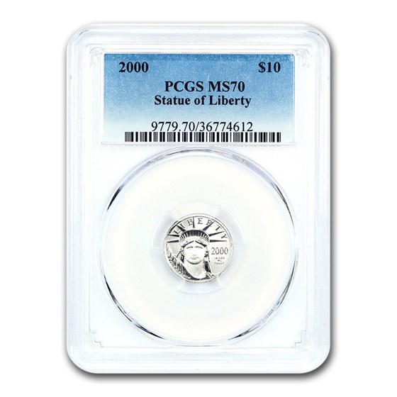 2000 1/10 oz American Platinum Eagle MS-70 PCGS 2000 1/10 oz American Platinum Eagle MS-70 PCGS
