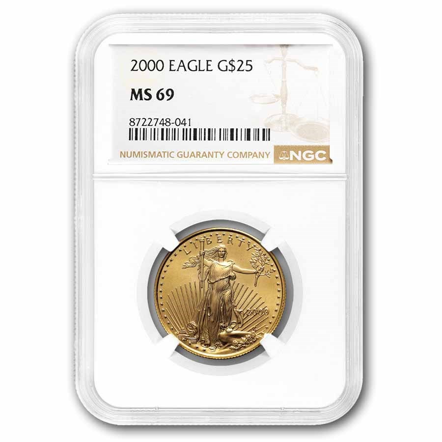 2000 1/2 oz American Gold Eagle MS-69 NGC