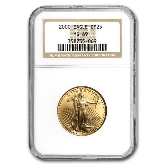 2000 1/2 oz American Gold Eagle MS-69 NGC 2000 1/2 oz American Gold Eagle MS-69 NGC