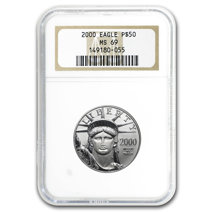 2000 1/2 oz American Platinum Eagle MS-69 NGC