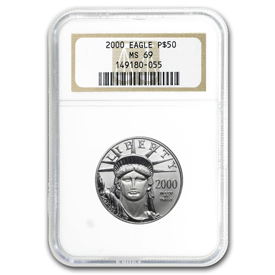 2000 1/2 oz American Platinum Eagle MS-69 NGC 2000 1/2 oz American Platinum Eagle MS-69 NGC