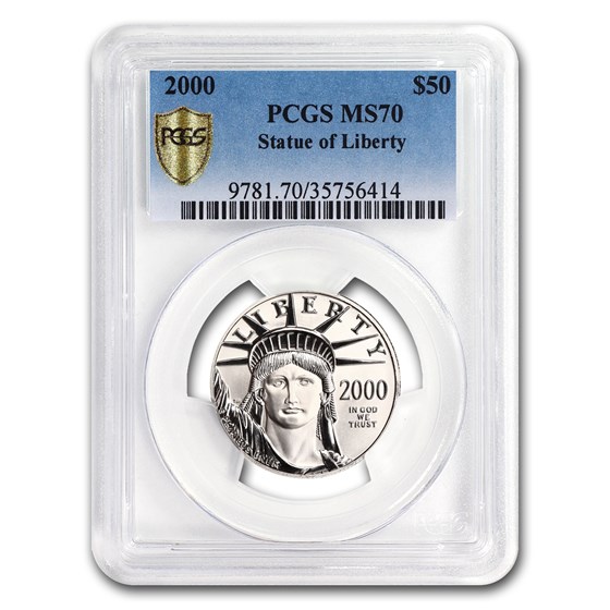 2000 1/2 oz Platinum American Eagle MS-70 PCGS 2000 1/2 oz Platinum American Eagle MS-70 PCGS