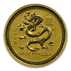 2000 1/20 oz Gold Year of the Dragon Lunar Series I (Abrasions) 2000 1/20 oz Gold Year of the Dragon Lunar Series I (Abrasions)
