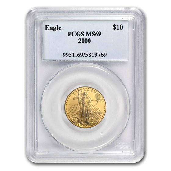 2000 1/4 oz American Gold Eagle MS-69 PCGS 2000 1/4 oz American Gold Eagle MS-69 PCGS